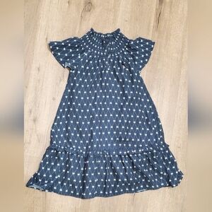 Girls ruffle sleeve dress